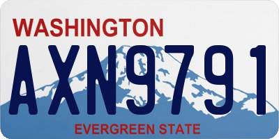 WA license plate AXN9791