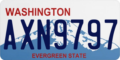 WA license plate AXN9797