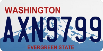 WA license plate AXN9799