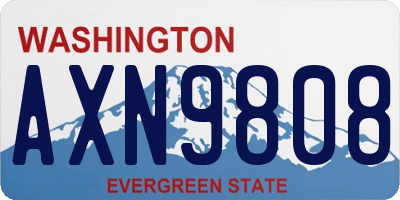 WA license plate AXN9808