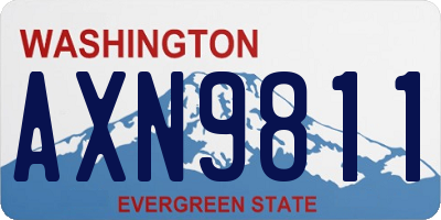 WA license plate AXN9811