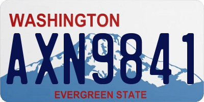 WA license plate AXN9841