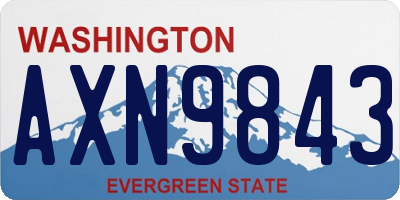 WA license plate AXN9843