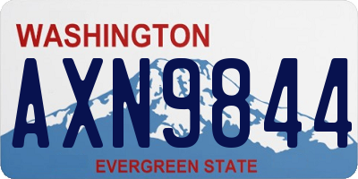 WA license plate AXN9844