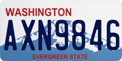 WA license plate AXN9846