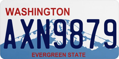 WA license plate AXN9879