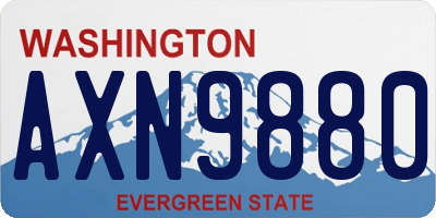 WA license plate AXN9880