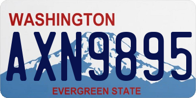 WA license plate AXN9895