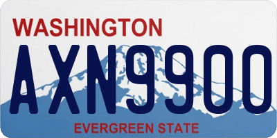 WA license plate AXN9900