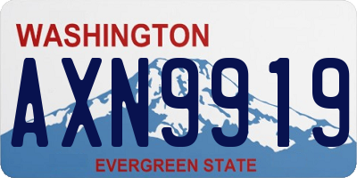 WA license plate AXN9919