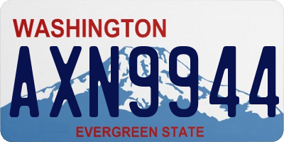 WA license plate AXN9944