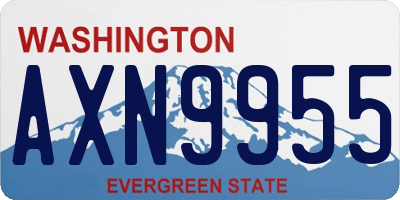 WA license plate AXN9955