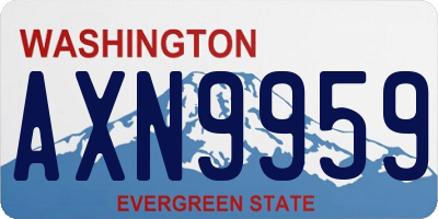 WA license plate AXN9959