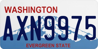 WA license plate AXN9975