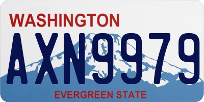 WA license plate AXN9979