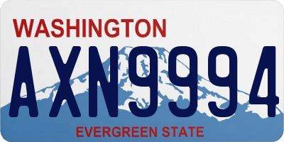 WA license plate AXN9994