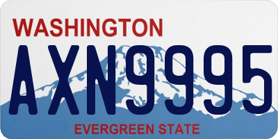 WA license plate AXN9995