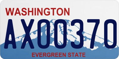 WA license plate AXO0370