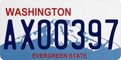 WA license plate AXO0397