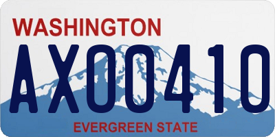 WA license plate AXO0410