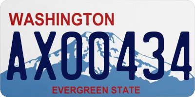 WA license plate AXO0434