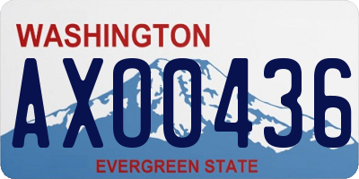 WA license plate AXO0436