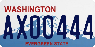 WA license plate AXO0444