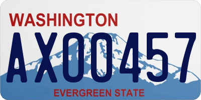 WA license plate AXO0457