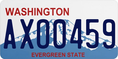 WA license plate AXO0459
