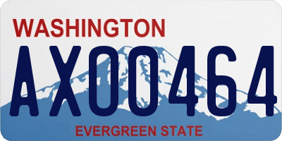 WA license plate AXO0464