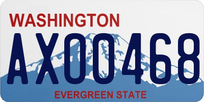 WA license plate AXO0468
