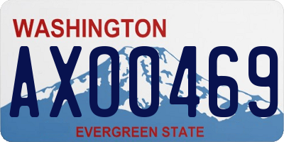 WA license plate AXO0469