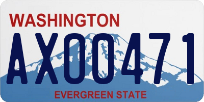 WA license plate AXO0471