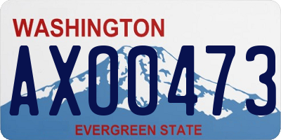 WA license plate AXO0473
