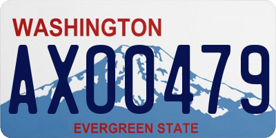 WA license plate AXO0479
