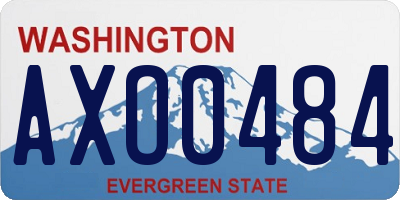 WA license plate AXO0484