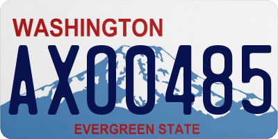 WA license plate AXO0485