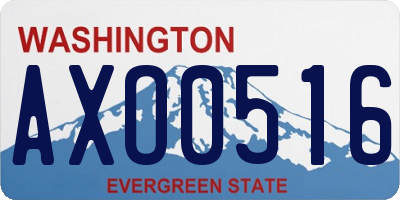 WA license plate AXO0516