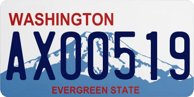 WA license plate AXO0519