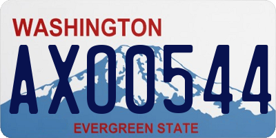 WA license plate AXO0544