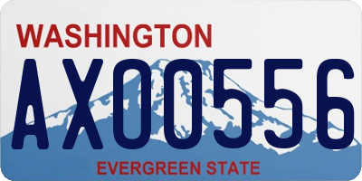 WA license plate AXO0556