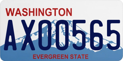 WA license plate AXO0565