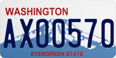 WA license plate AXO0570