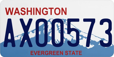 WA license plate AXO0573