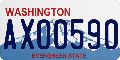 WA license plate AXO0590