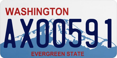 WA license plate AXO0591