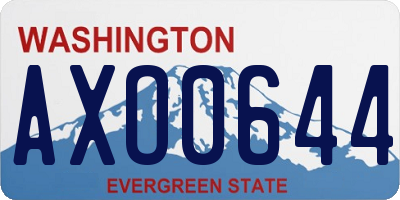 WA license plate AXO0644