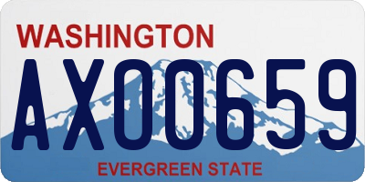 WA license plate AXO0659