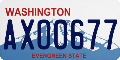 WA license plate AXO0677