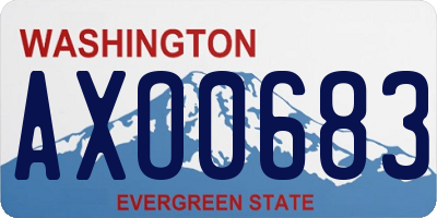 WA license plate AXO0683